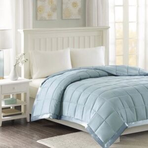 Madison Park Down Alternative Blanket,Bed Cover For All Season, Blue King